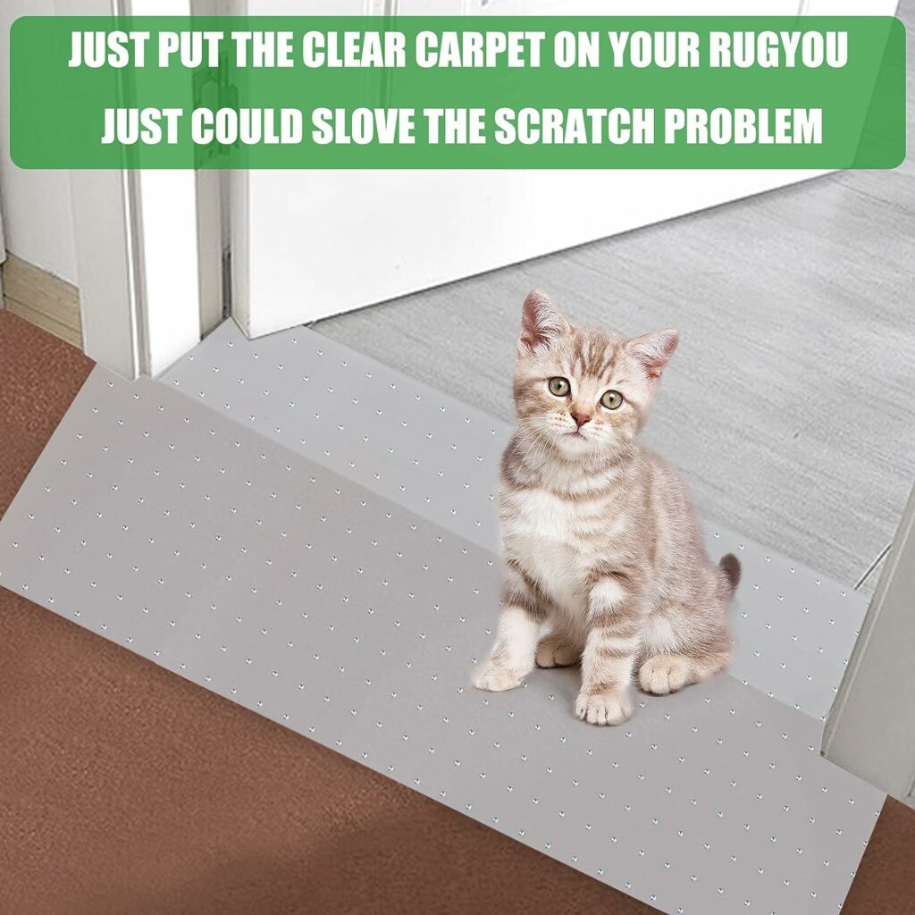 8.2Ft Cat Carpet Protector,DIY Non Slip Carpet Protector for Pets,Heavy Duty Plastic Carpet Protector for Pets,Easy to Cut, Carpet Protector Stop Cats from Scratching Carpet at Doorway 8.2Ft Cat Carpet Protector,DIY Non Slip Carpet Protector for Pets,Heavy Duty Plastic Carpet Protector for Pets,Easy to Cut, Carpet Protector Stop Cats from Scratching Carpet at Doorway