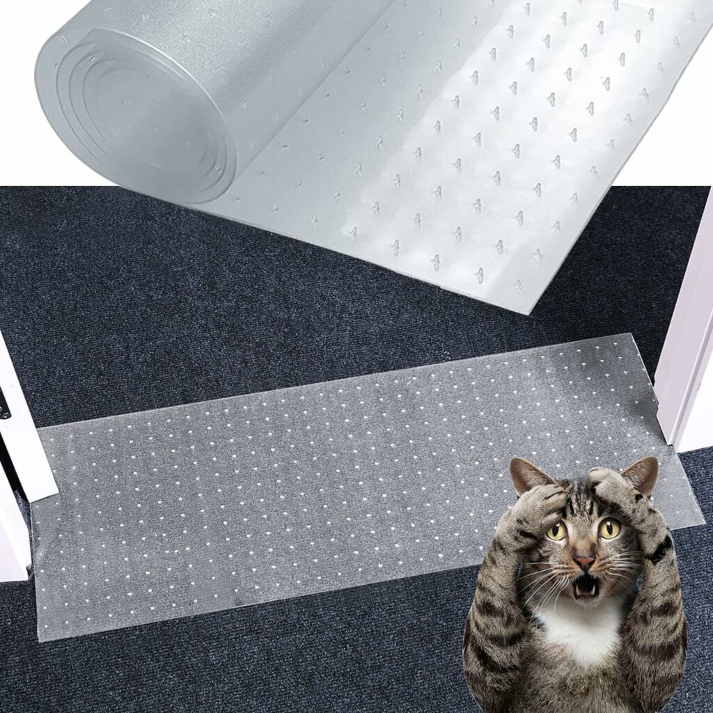 8.2Ft Cat Carpet Protector,DIY Non Slip Carpet Protector for Pets,Heavy Duty Plastic Carpet Protector for Pets,Easy to Cut, Carpet Protector Stop Cats from Scratching Carpet at Doorway 8.2Ft Cat Carpet Protector,DIY Non Slip Carpet Protector for Pets,Heavy Duty Plastic Carpet Protector for Pets,Easy to Cut, Carpet Protector Stop Cats from Scratching Carpet at Doorway