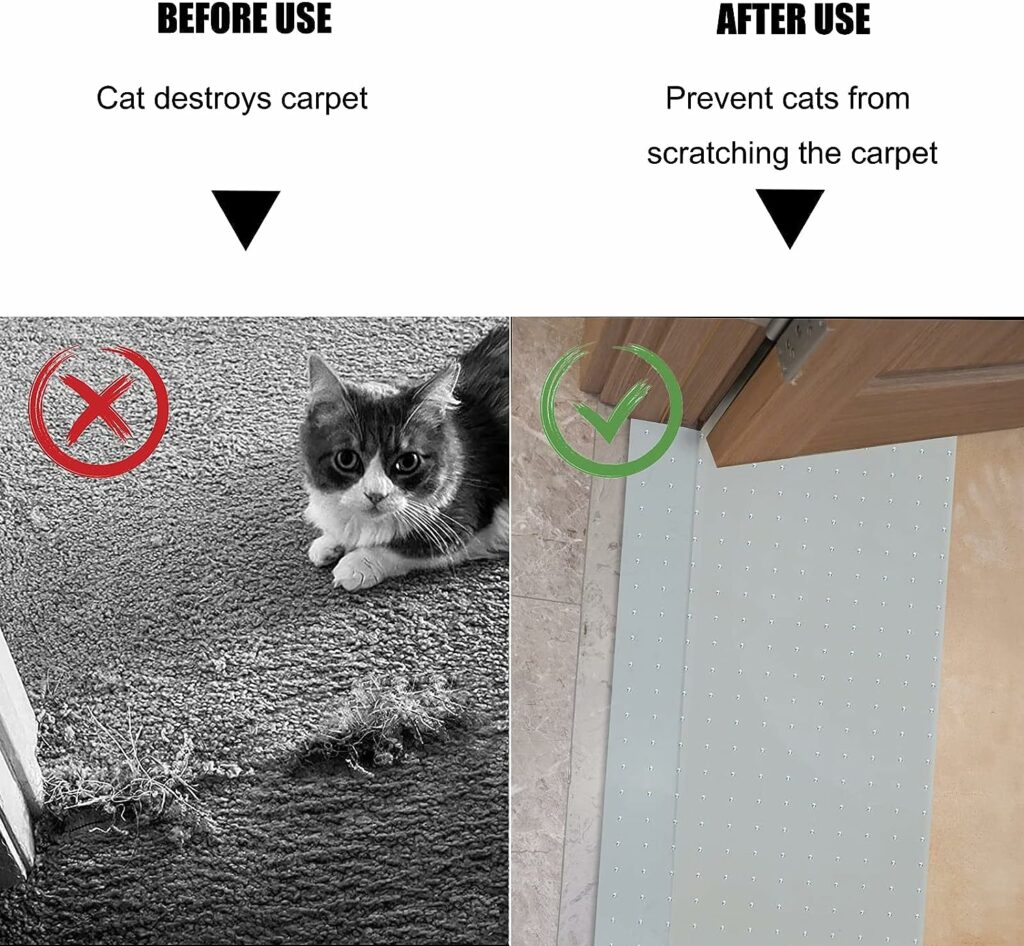 8.2Ft Cat Carpet Protector,DIY Non Slip Carpet Protector for Pets,Heavy Duty Plastic Carpet Protector for Pets,Easy to Cut, Carpet Protector Stop Cats from Scratching Carpet at Doorway 8.2Ft Cat Carpet Protector,DIY Non Slip Carpet Protector for Pets,Heavy Duty Plastic Carpet Protector for Pets,Easy to Cut, Carpet Protector Stop Cats from Scratching Carpet at Doorway