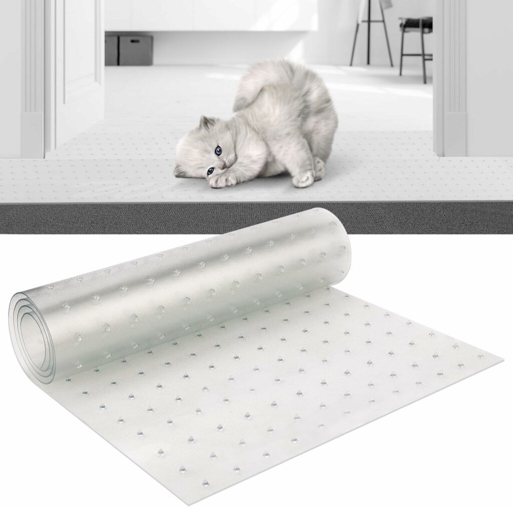 Carpet Protector for Pets, 3.6 Feet Carpet Scratch Stopper Anti Scratch Plastic Carpet Runner with Spikes Easy to Cut Cat Scratch Carpet for Keeping Your House Clean Carpet Protector for Pets, 3.6 Feet Carpet Scratch Stopper Anti Scratch Plastic Carpet Runner with Spikes Easy to Cut Cat Scratch Carpet for Keeping Your House Clean
