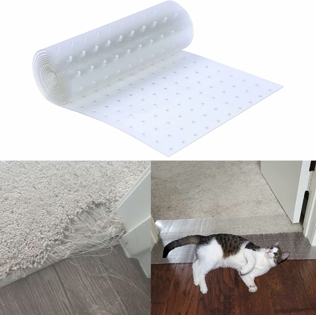 LAFENLIN Cat Scratch Carpet Protector for Pets,Plastic Carpet Protector for Doorway,Non-Slip Easy to Cut Cat Carpet Protector Mat(8.2Ft-Fine Nails) LAFENLIN Cat Scratch Carpet Protector for Pets,Plastic Carpet Protector for Doorway,Non-Slip Easy to Cut Cat Carpet Protector Mat(8.2Ft-Fine Nails)