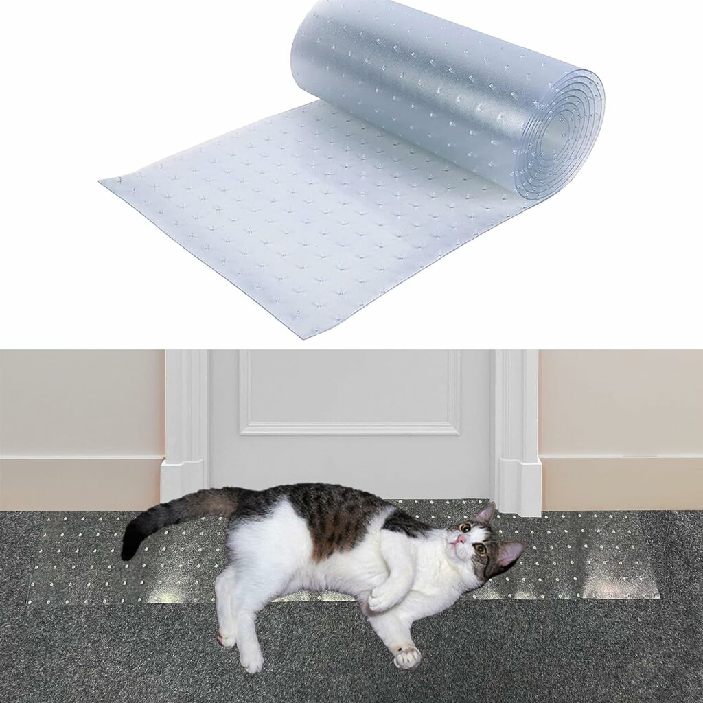 LAFENLIN Cat Scratch Carpet Protector for Pets,Plastic Carpet Protector for Doorway,Non-Slip Easy to Cut Cat Carpet Protector Mat(8.2Ft-Fine Nails) LAFENLIN Cat Scratch Carpet Protector for Pets,Plastic Carpet Protector for Doorway,Non-Slip Easy to Cut Cat Carpet Protector Mat(8.2Ft-Fine Nails)