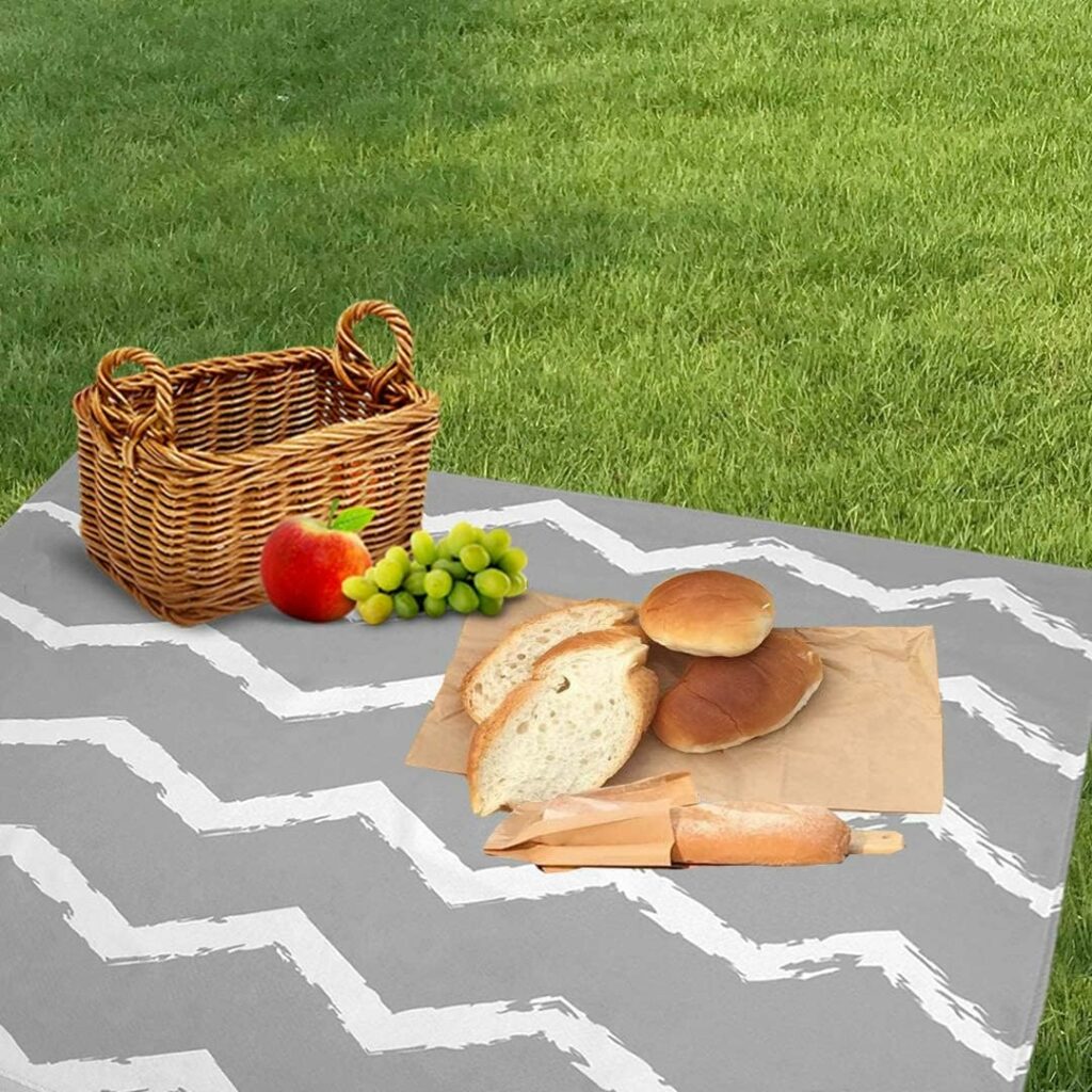 Large Splat Mat for Under High Chair/Arts/Crafts, WOMUMON Washable, Waterproof, Non Slip, Portable Floor Protector for Baby, Kids, Durable Spill, Splash Mat for Pet (Chevron)