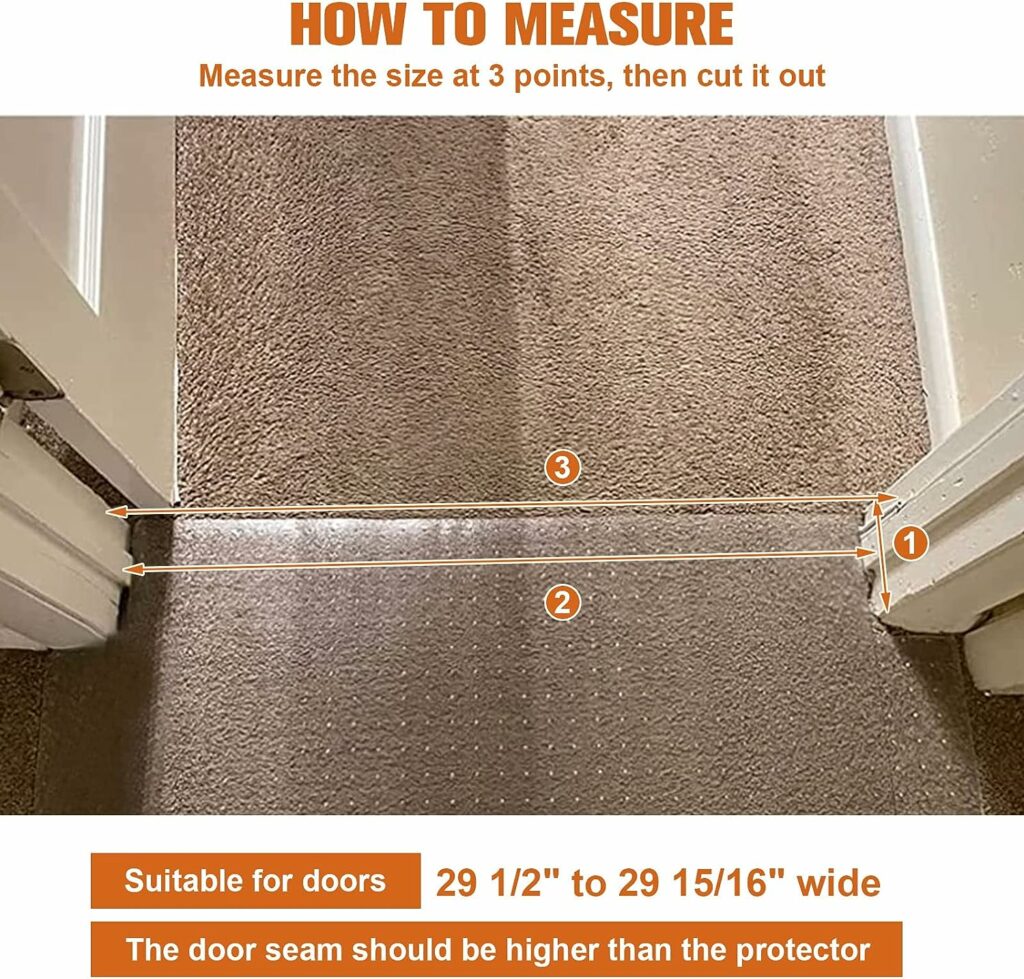 Plastic Carpet Protector for Pets-Heavy Duty Cat Scratch Stopper Carpet Protector from Scratching Tearing Wearing for Doorway 5.2Ft