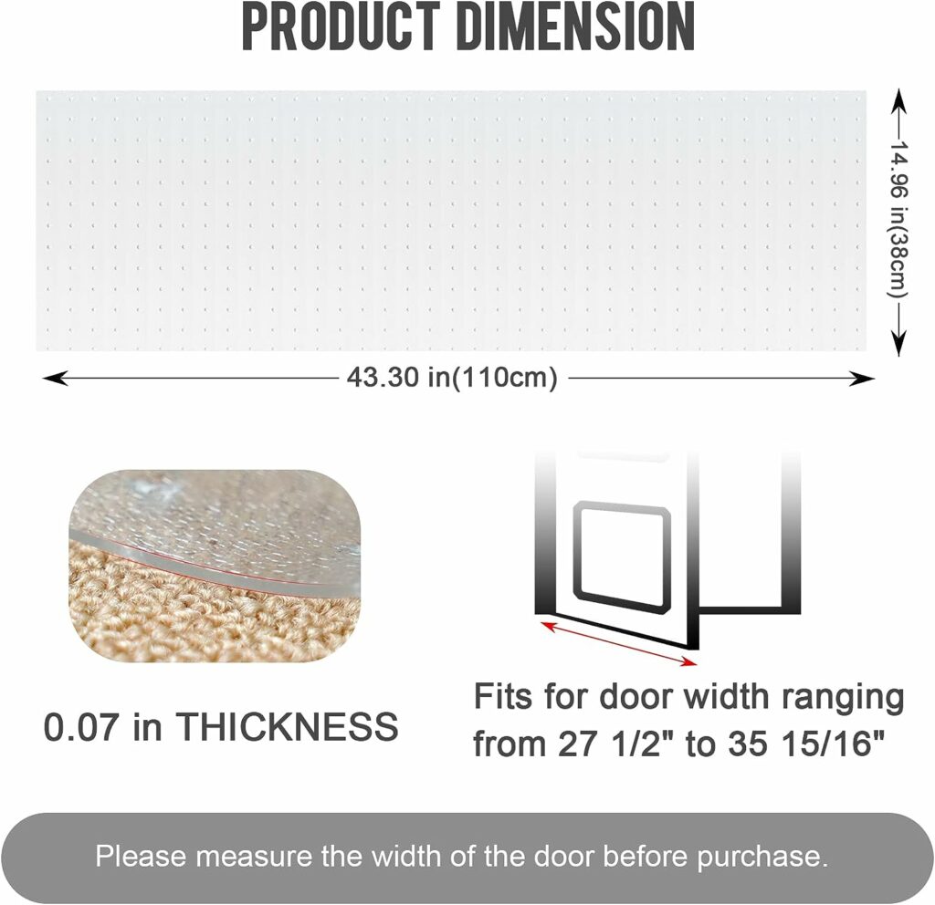 Uross Carpet Protector for Pets - Cat Carpet Protector for Doorway, Anti Scratch Under Door Cat Scratch Protector Mat, Easy to Cut Plastic Carpet Scratch Stopper, Cat Scratch Guard Carpet 3.6FT