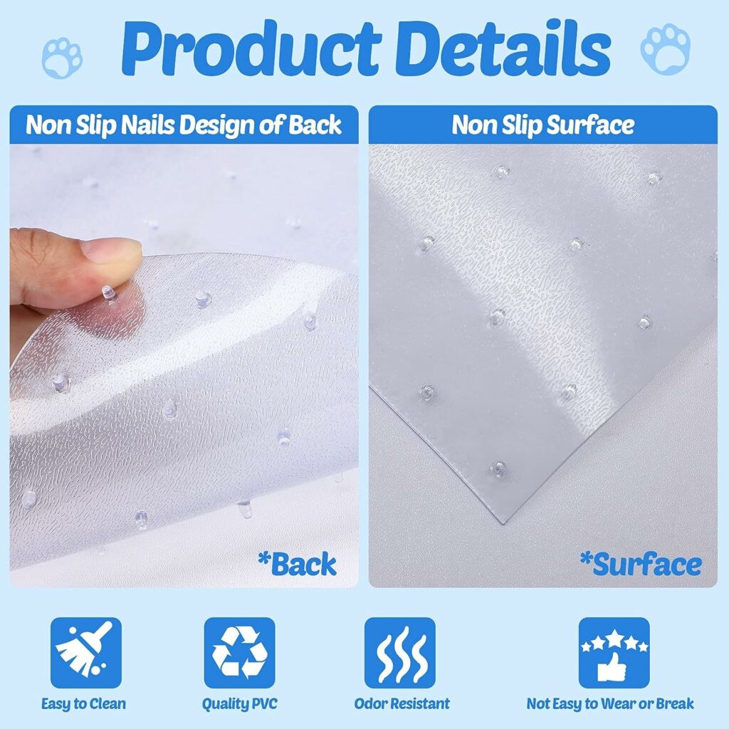 Woanger 9.8 ft Long x 26.9 in Wide Plastic Runners to Protect Carpet, Clear Vinyl Plastic Floor Carpet Protector Easy to Cut Clean Stain Resistant Non Slip Prevent Rugs from Scratching Tearing Wearing Woanger 9.8 ft Long x 26.9 in Wide Plastic Runners to Protect Carpet, Clear Vinyl Plastic Floor Carpet Protector Easy to Cut Clean Stain Resistant Non Slip Prevent Rugs from Scratching Tearing Wearing